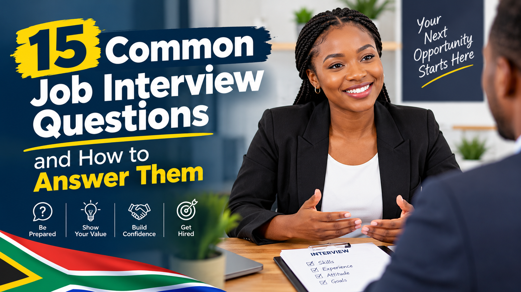 15 common job interview questions and answers to help South African job seekers prepare for interviews.